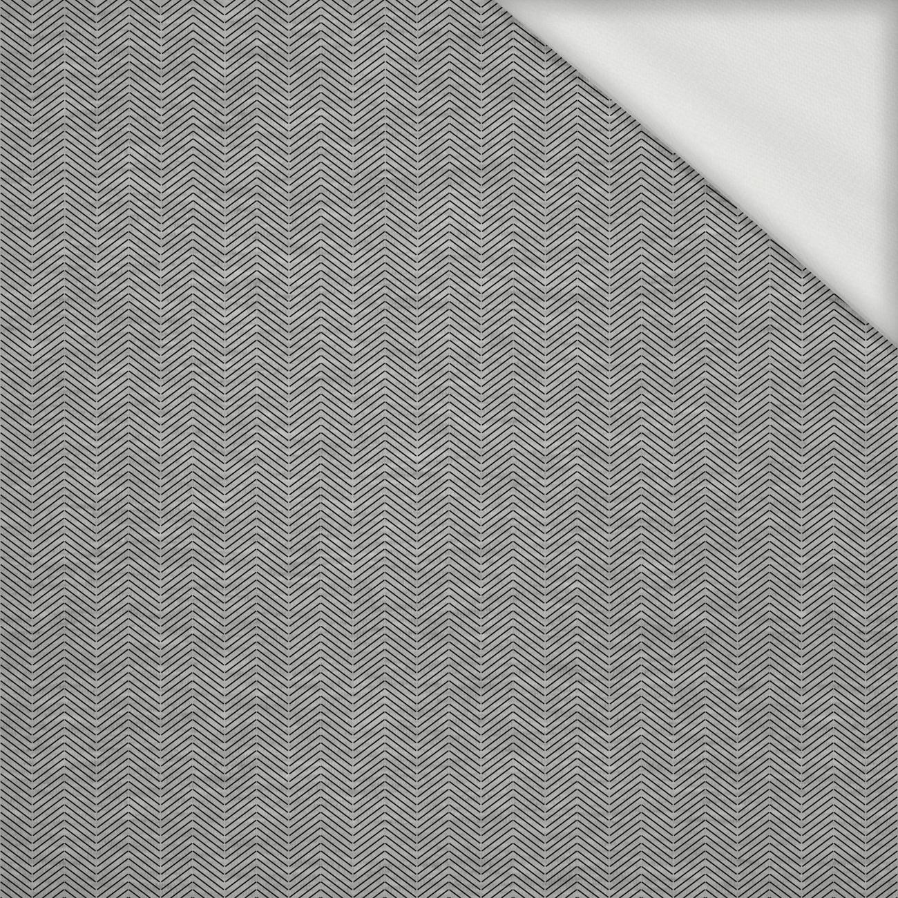 HERRINGBONE / NIGHT CALL / grey - looped knit fabric