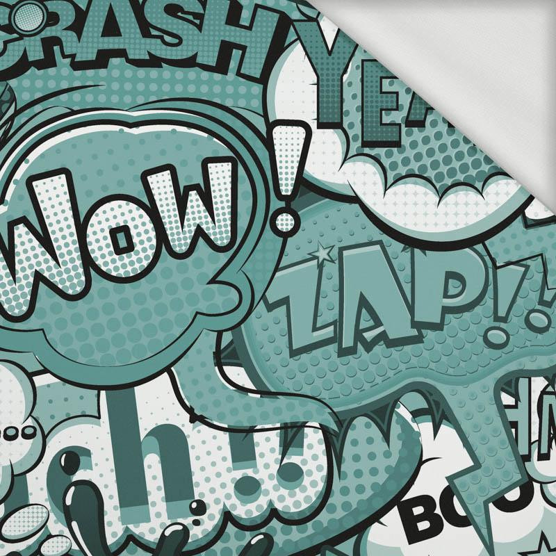 COMIC BOOK (mint) - looped knit fabric