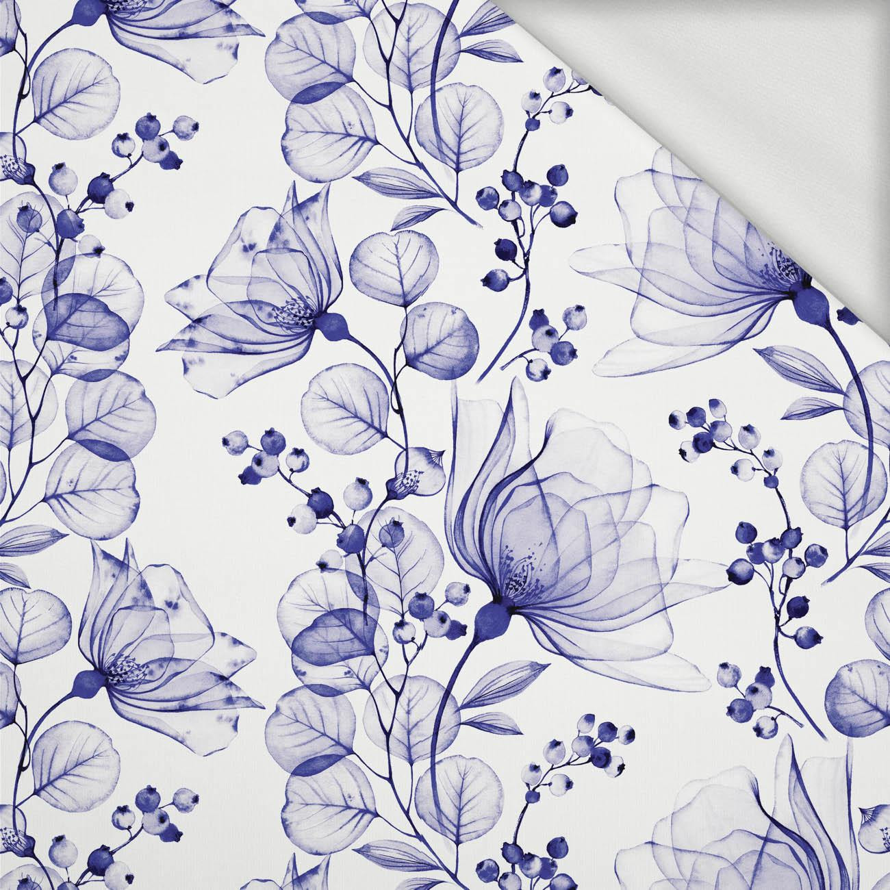 FLOWERS pat. 4 (Very Peri) - looped knit fabric