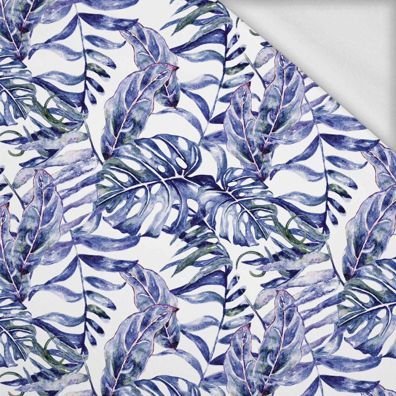 MINI LEAVES PAT. 3 (TROPICAL NATURE) (Very Peri) - looped knit fabric