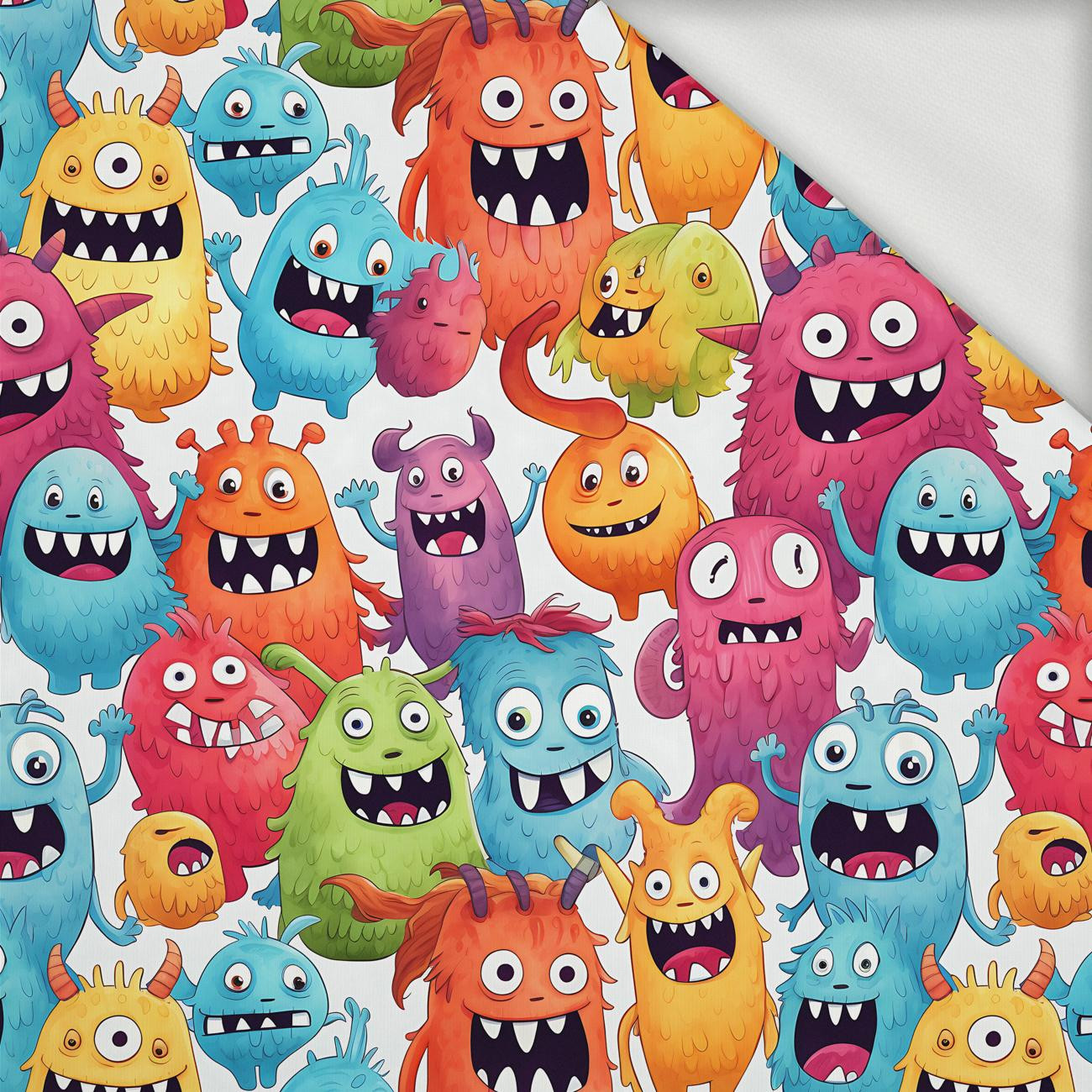 FUNNY MONSTERS PAT. 4 - looped knit fabric