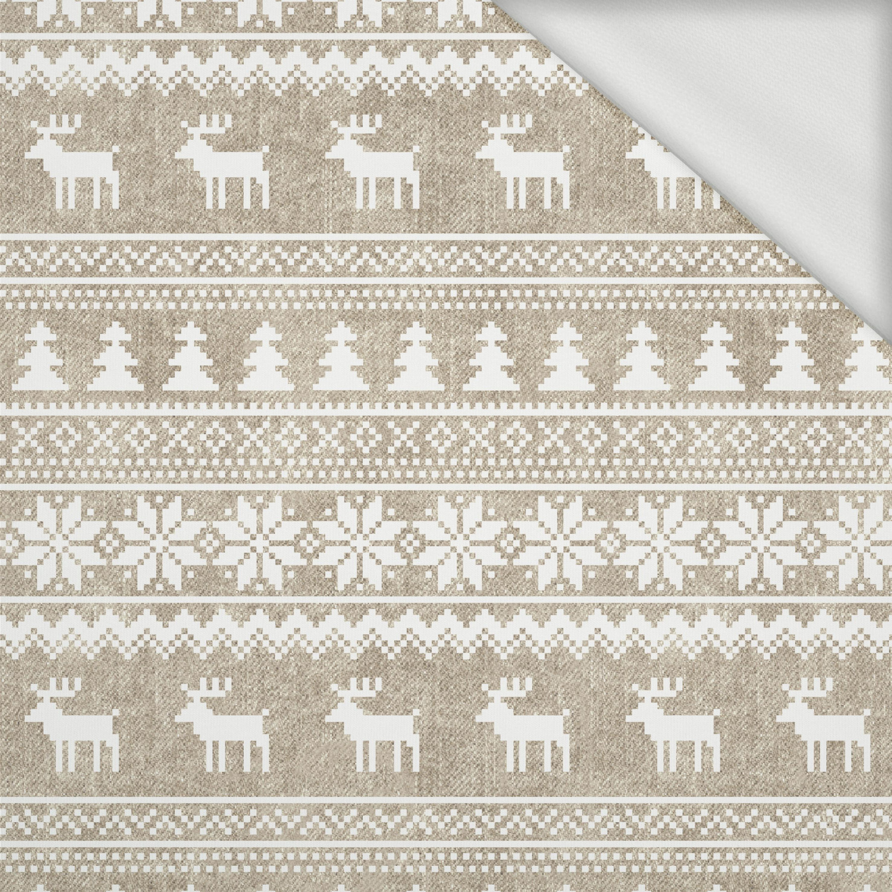 REINDEERS PAT. 2 / ACID WASH BEIGE - looped knit fabric