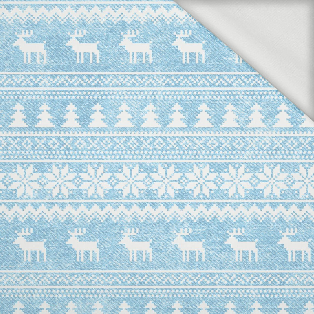 REINDEERS PAT. 2 / ACID WASH LIGHT BLUE - looped knit fabric