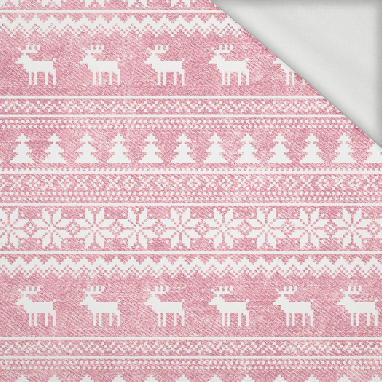 REINDEERS PAT. 2 / ACID WASH ROSE QUARTZ - looped knit fabric