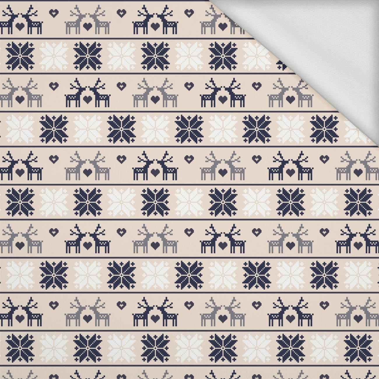 REINDEERS / sweater (WINTER TIME) / beige - looped knit fabric