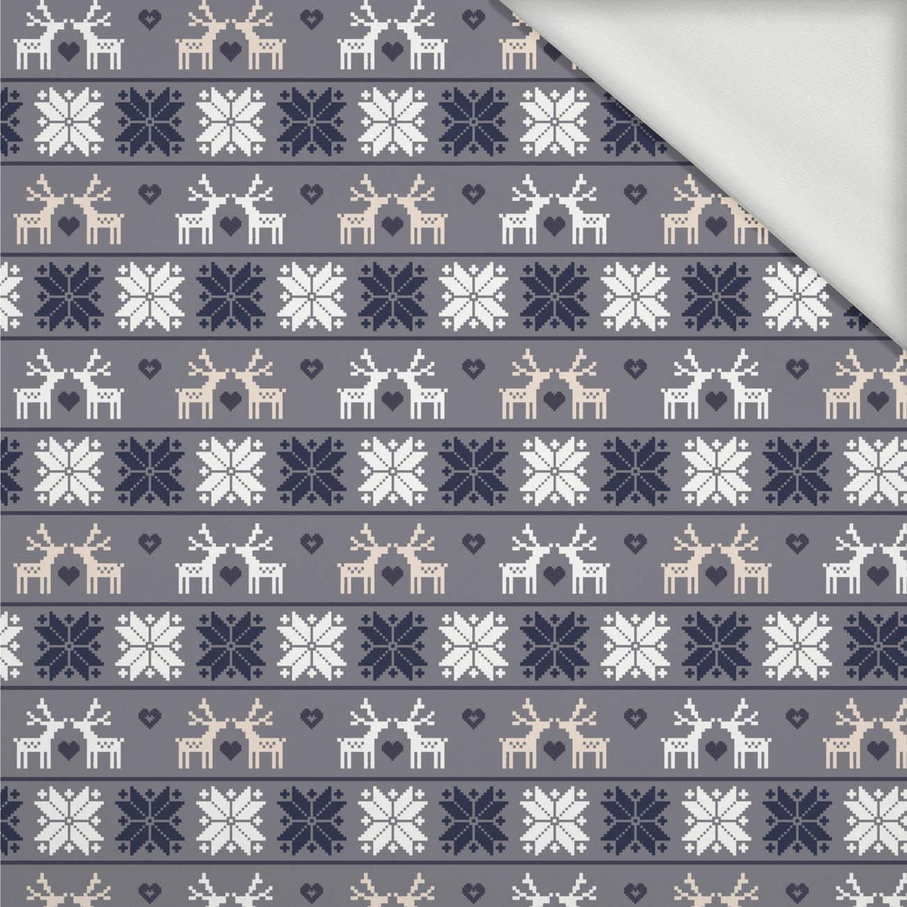 REINDEERS / sweater (WINTER TIME) / grey - looped knit fabric