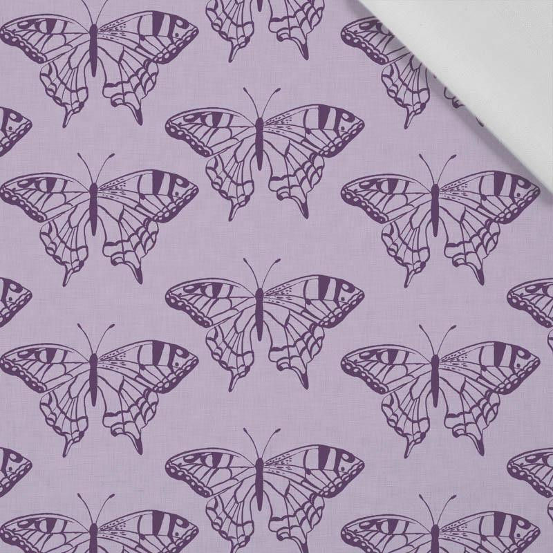 BUTTERFLIES / purple (PURPLE BUTTERFLIES) - Cotton woven fabric