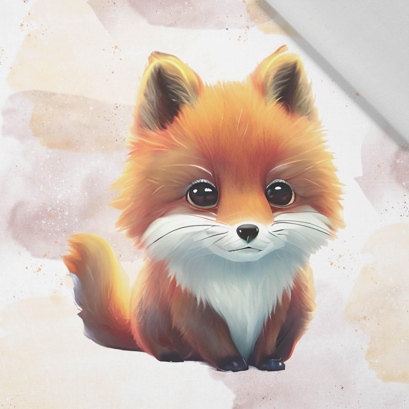 BABY FOX - panel (60cm x 50cm) Cotton woven fabric