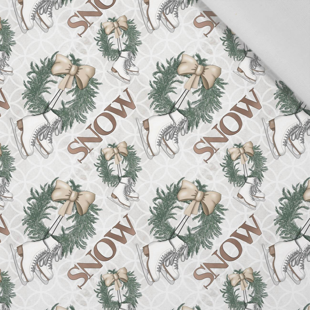 ICE SKATES / SNOW (WINTER IN THE CITY) - Cotton woven fabric