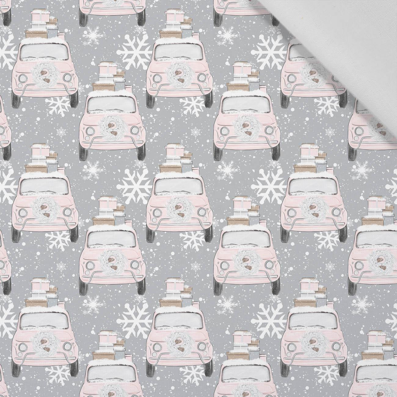 SNOWY CARS (WINTER)  - Cotton woven fabric