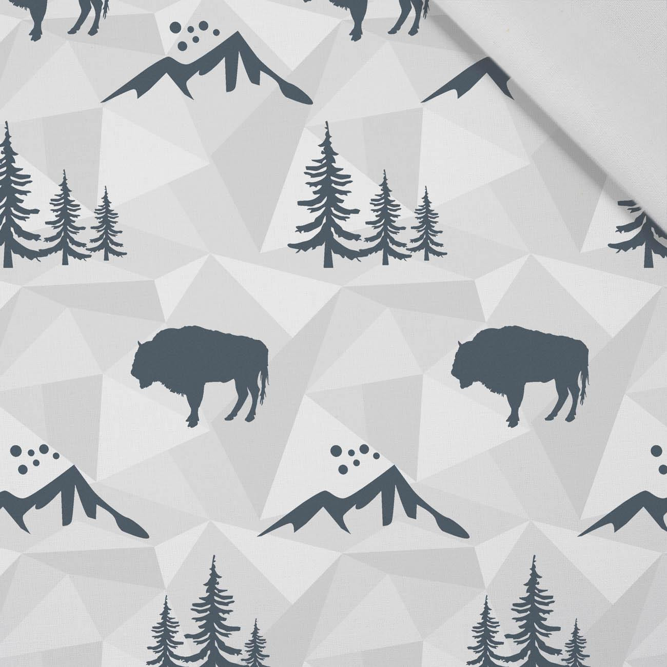 PRIMEVAL FOREST (adventure) / grey - Cotton woven fabric