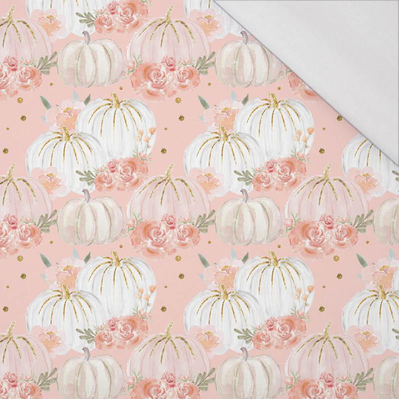 PASTEL PUMPKINS AND FLOWERS (PUMPKIN GARDEN) - single jersey with elastane 