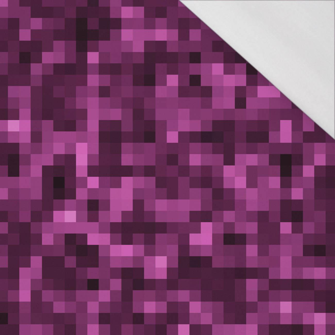 PIXELS pat. 2 / purple  - organic single jersey with elastane 