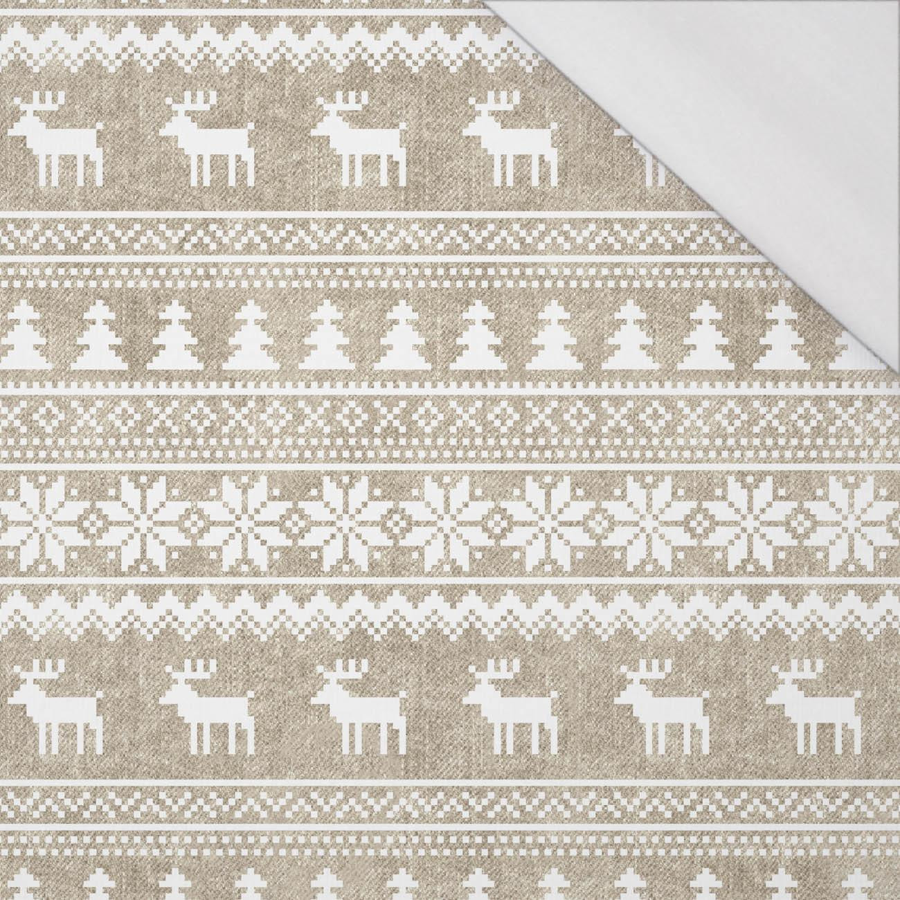 REINDEERS PAT. 2 / ACID WASH BEIGE - single jersey with elastane 