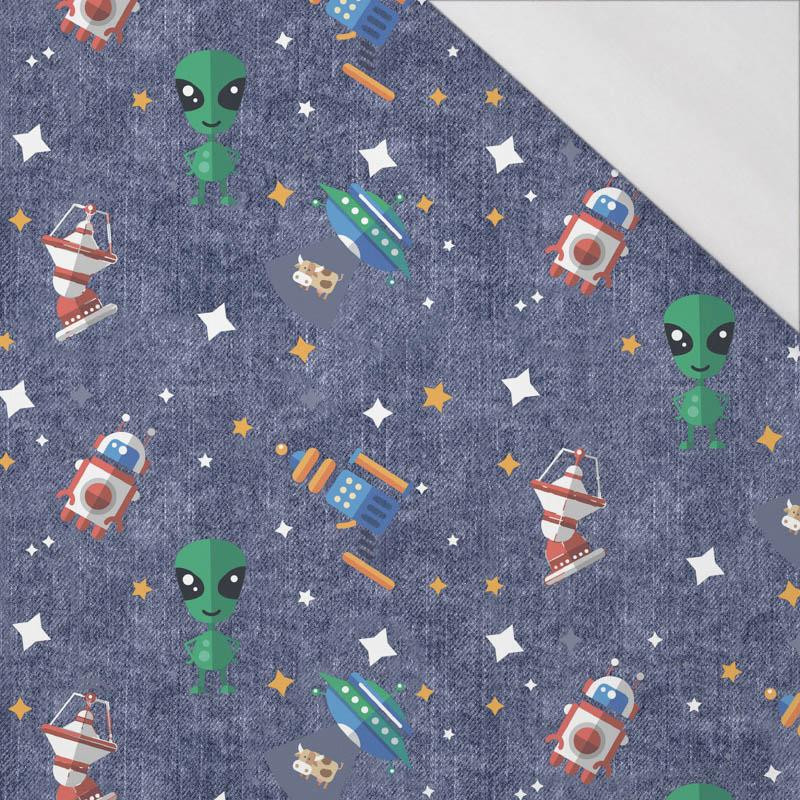 IN THE SPACE PAT. 3 (SPACE EXPEDITION) / ACID WASH DARK BLUE - single jersey with elastane 