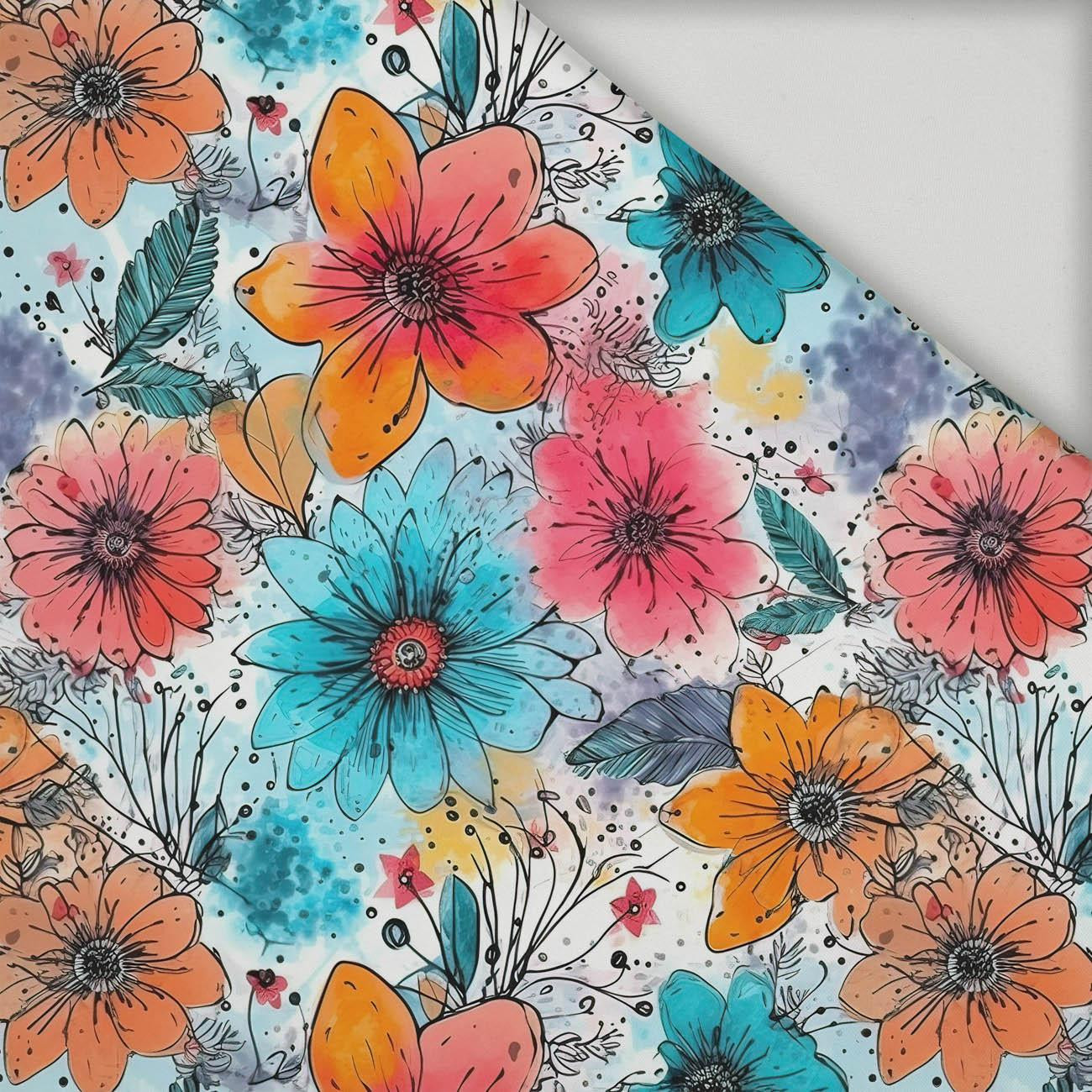 WATER-COLOR FLOWERS pat. 5 - Waterproof woven fabric