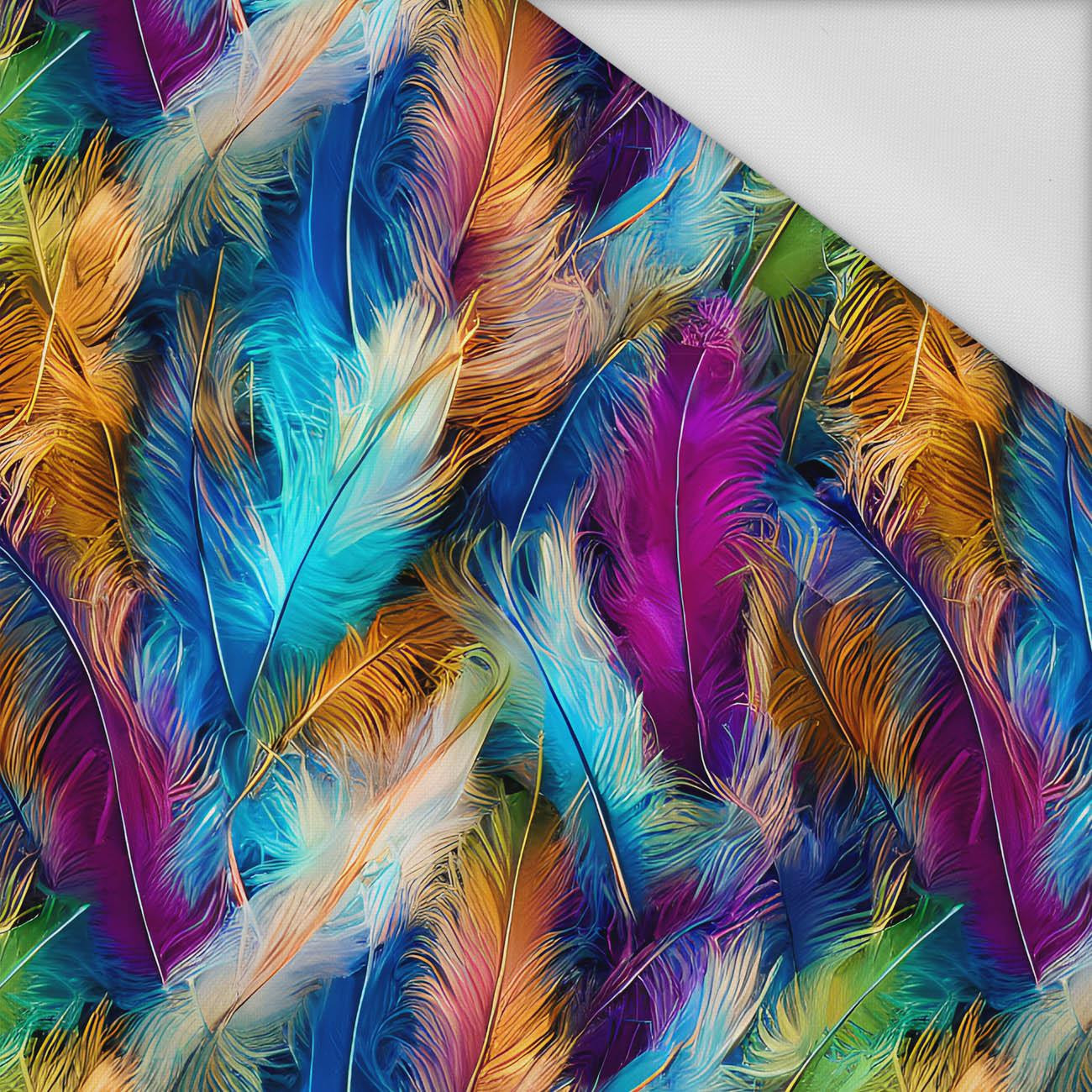 NEON FEATHERS - Waterproof woven fabric