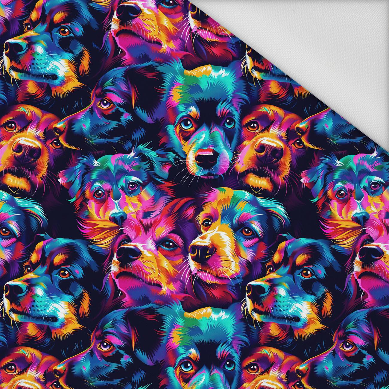 COLORFUL DOGS - Waterproof woven fabric