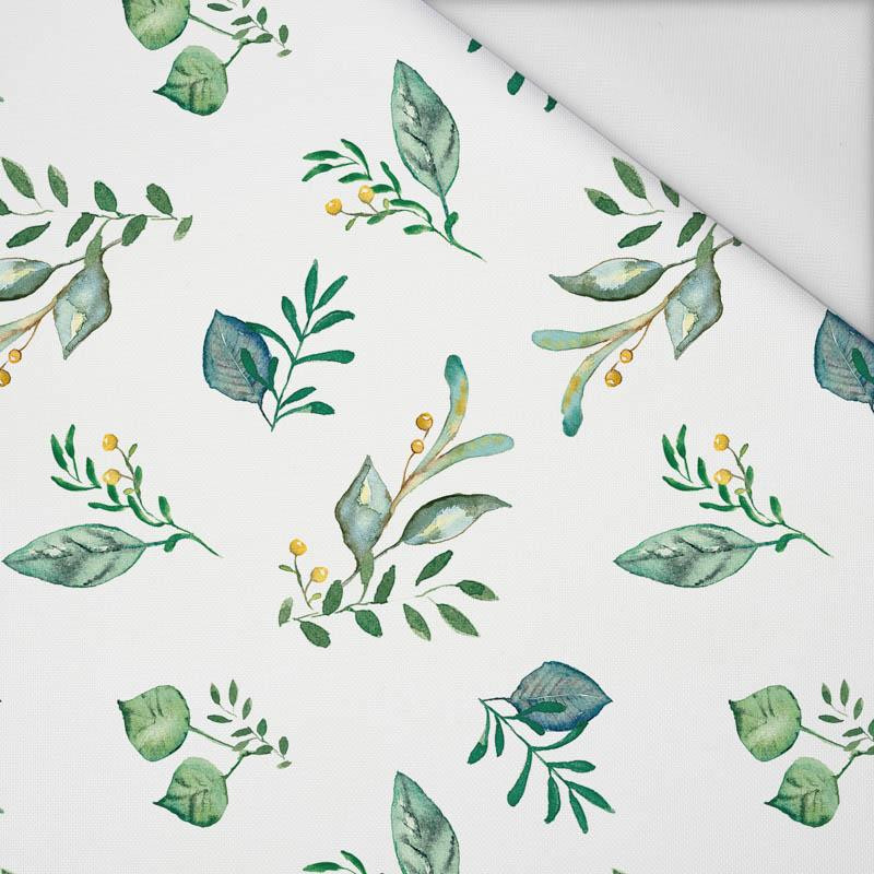 GREEN HERBARIUM / white - Waterproof woven fabric