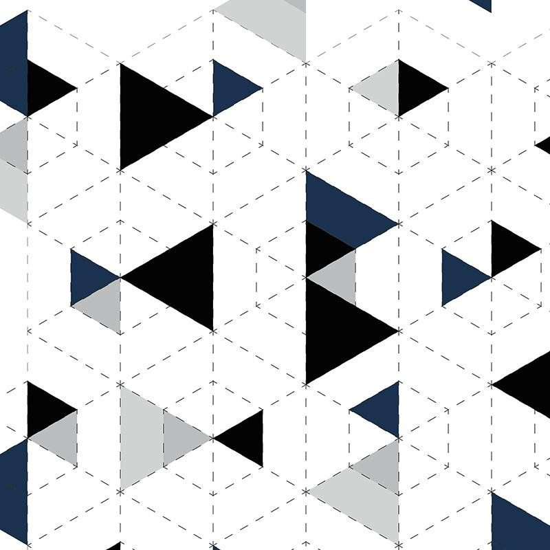 GEOMETRIC TRIANGLES NAVY 2