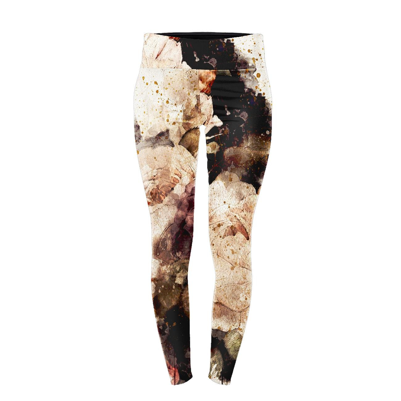 SPORTS LEGGINGS -  WATERCOLOR FLOWERS PAT. 4