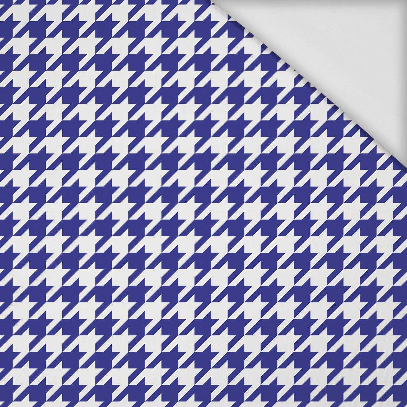 CORNFLOWER HOUNDSTOOTH / WHITE - Viscose jersey