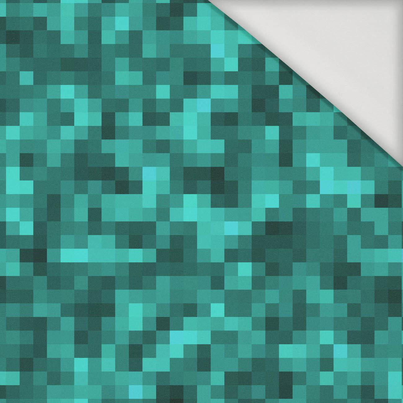 PIXELS pat. 2 / sea blue - Viscose jersey
