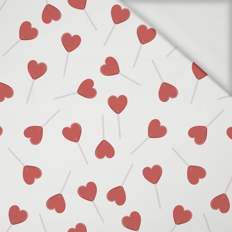 HEARTS (LOLLIPOPS) / white (BEARS IN LOVE) - Viscose jersey