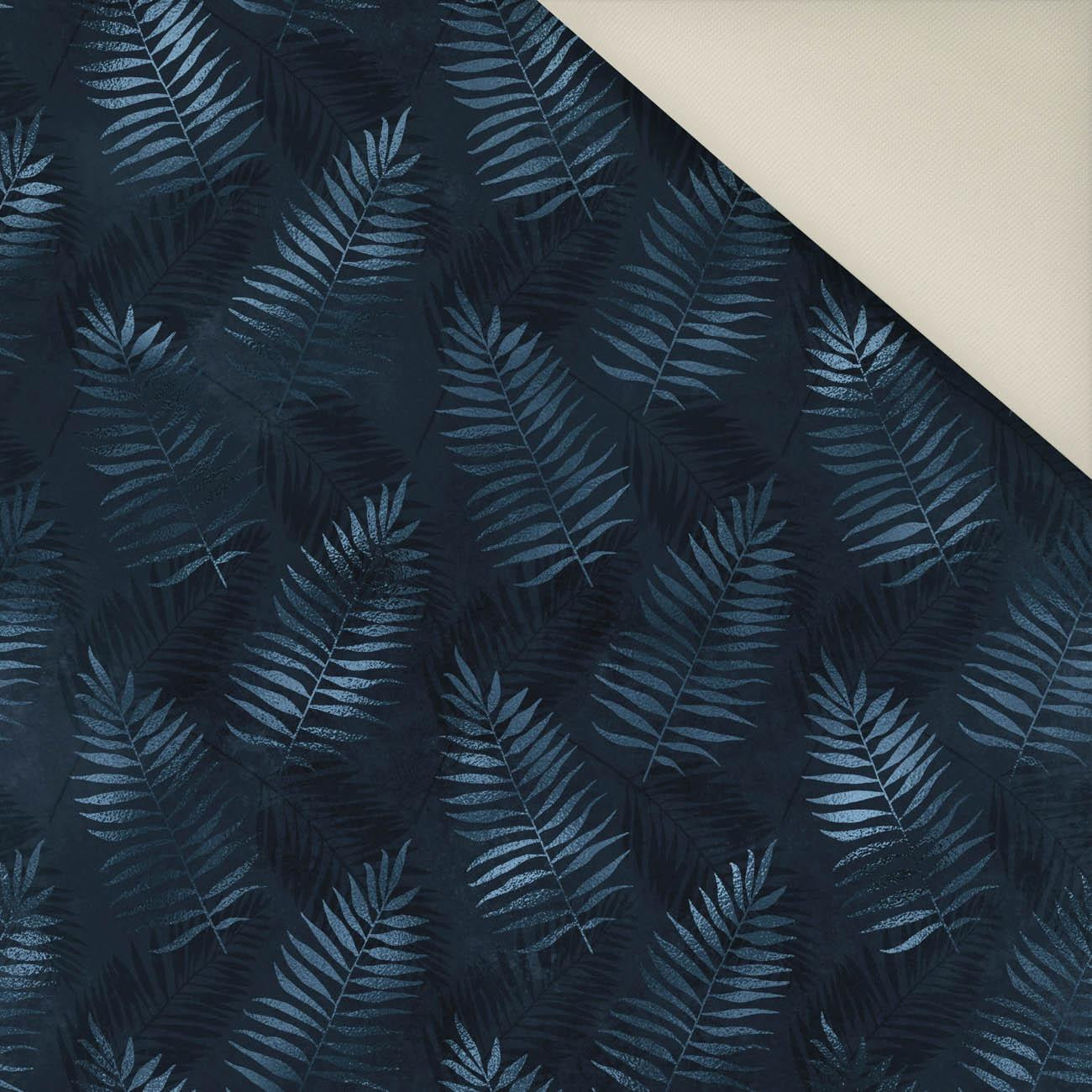 BLUE LEAVES pat .2- Upholstery velour 