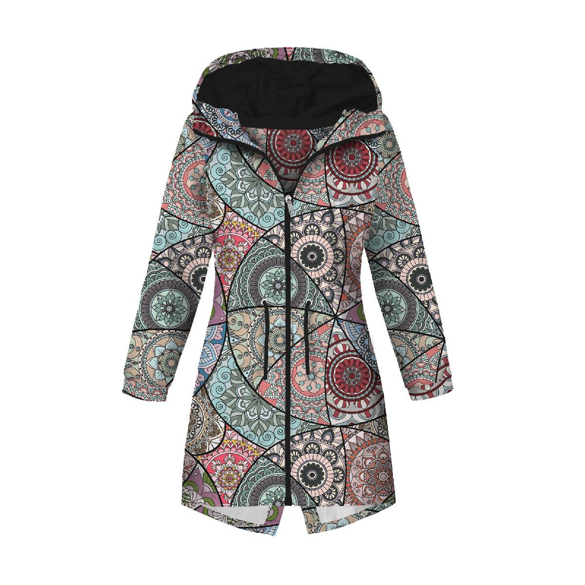 WOMEN'S PARKA (ANNA) - STAINED GLASS / aqua - softshell