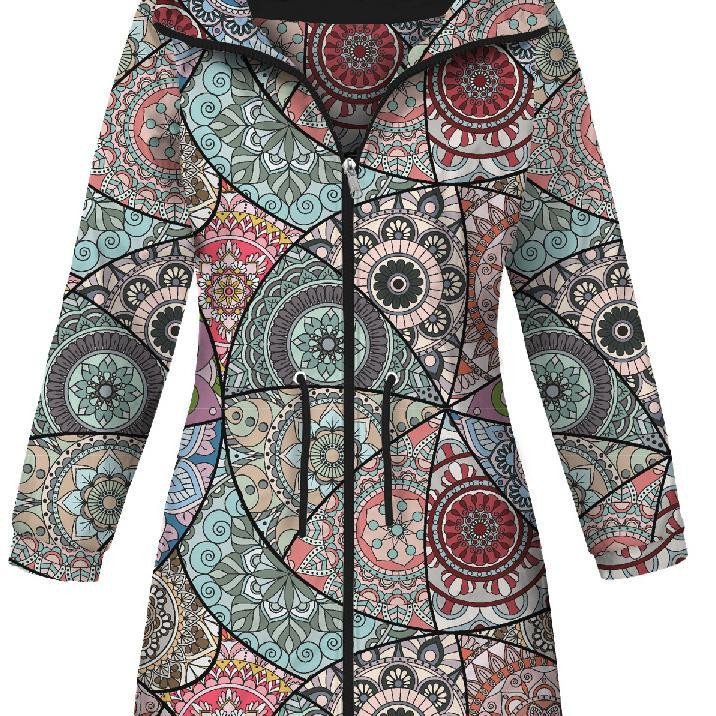 WOMEN'S PARKA PANEL (ANNA) - STAINED GLASS / aqua - S