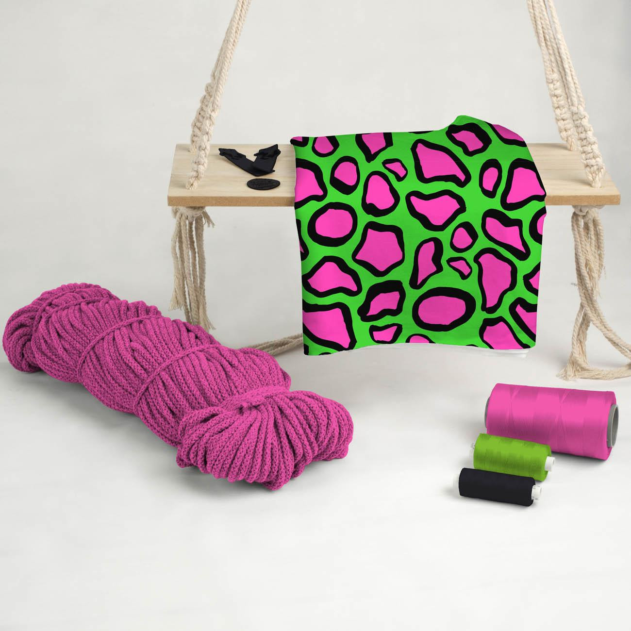 50cm NEON SPOTS PAT.1  - Cotton woven fabric