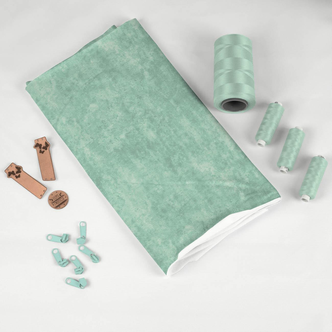 GRUNGE (mint) - looped knit fabric