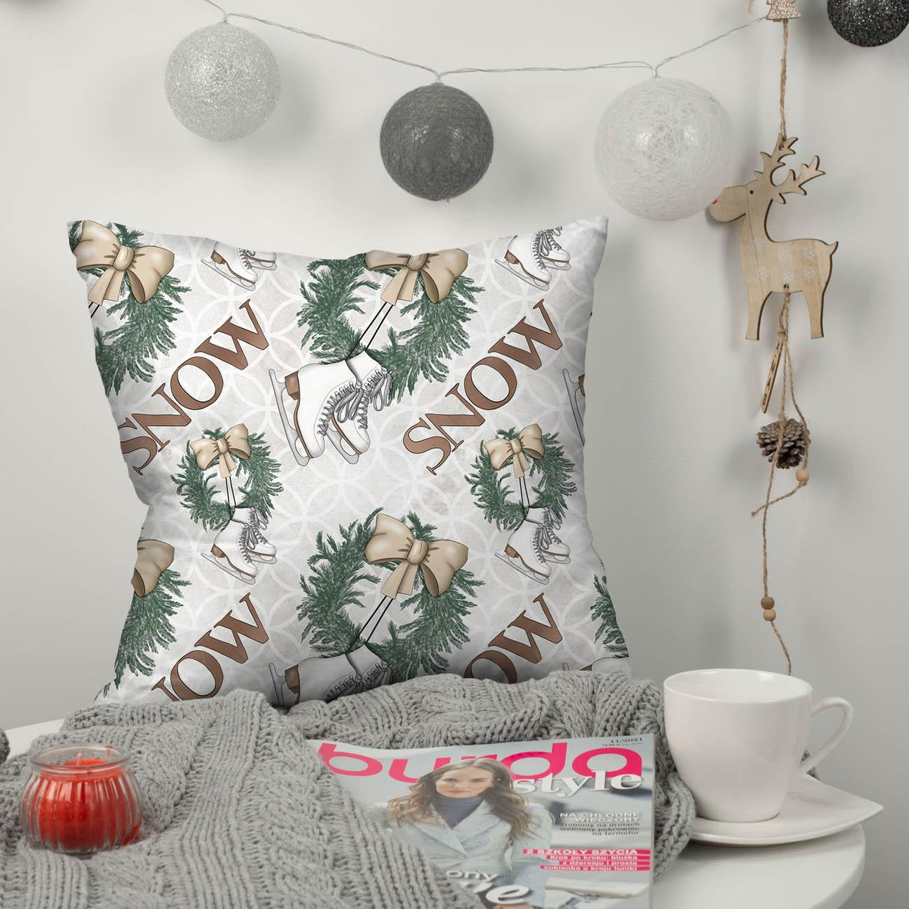 ICE SKATES / SNOW (WINTER IN THE CITY) - Cotton woven fabric