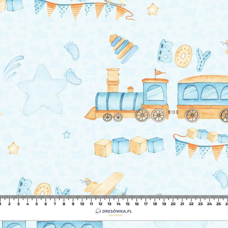 LOCOMOTIVES / boy (CHILDREN'S TOYS) - Cotton woven fabric