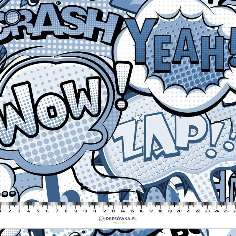 COMICS (CLASSIC BLUE) - looped knit fabric