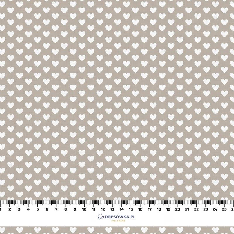 HEARTS / beige (VALENTINE'S HEARTS) - single jersey with elastane 