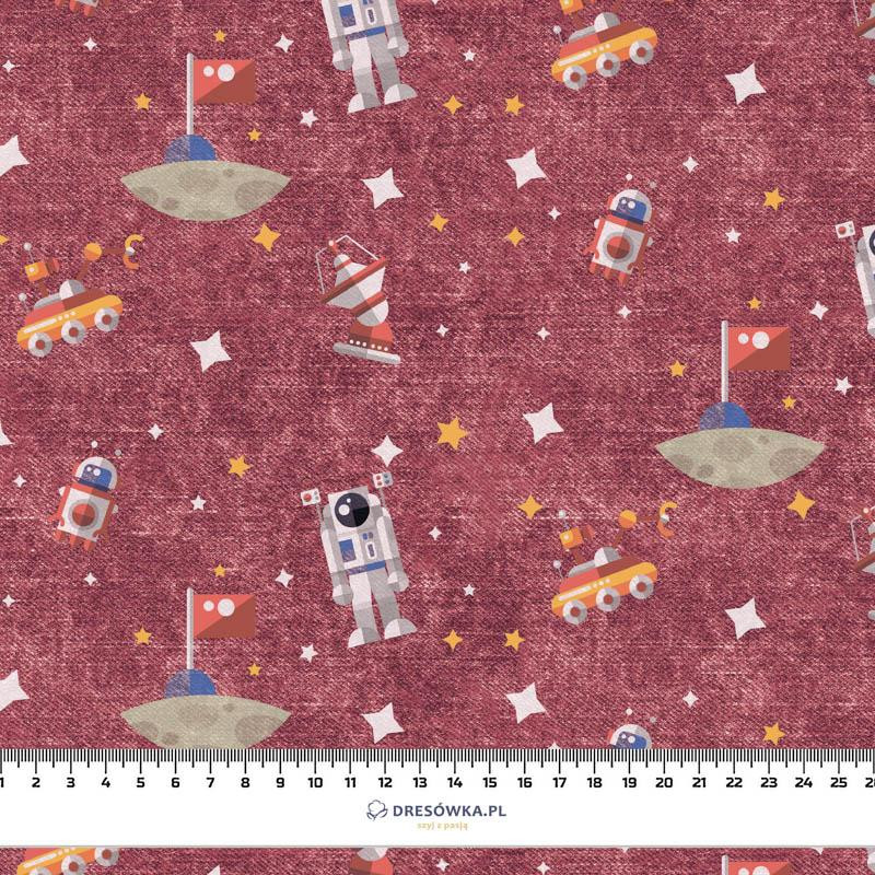 IN THE SPACE PAT. 1 (SPACE EXPEDITION) / ACID WASH MAROON - looped knit fabric