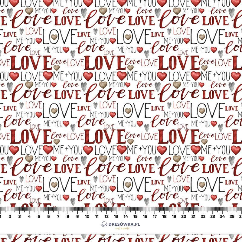 ME + YOU LOVE (CHECK AND ROSES) - single jersey with elastane 