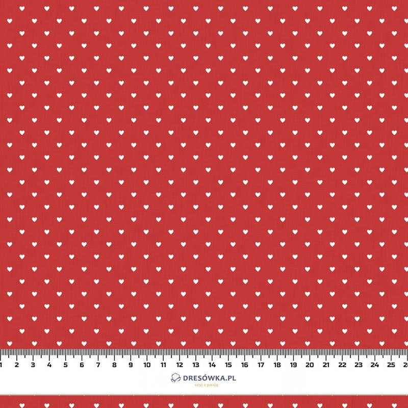 50CM HEARTS pat. 2 / red (VALENTINE'S MIX) - Cotton woven fabric