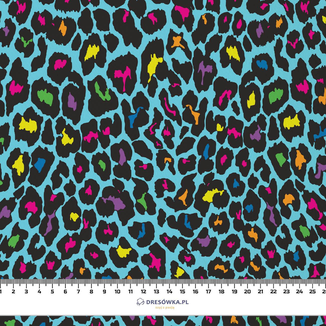 NEON LEOPARD PAT. 3 - looped knit fabric