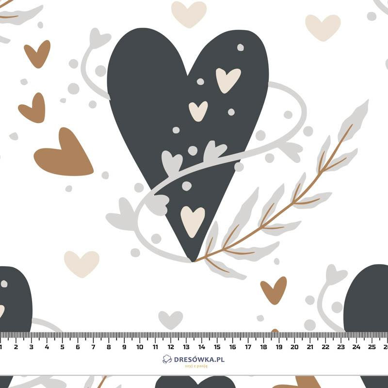 GRAPHITE HEARTS / white (RAINBOWS AND HEARTS)