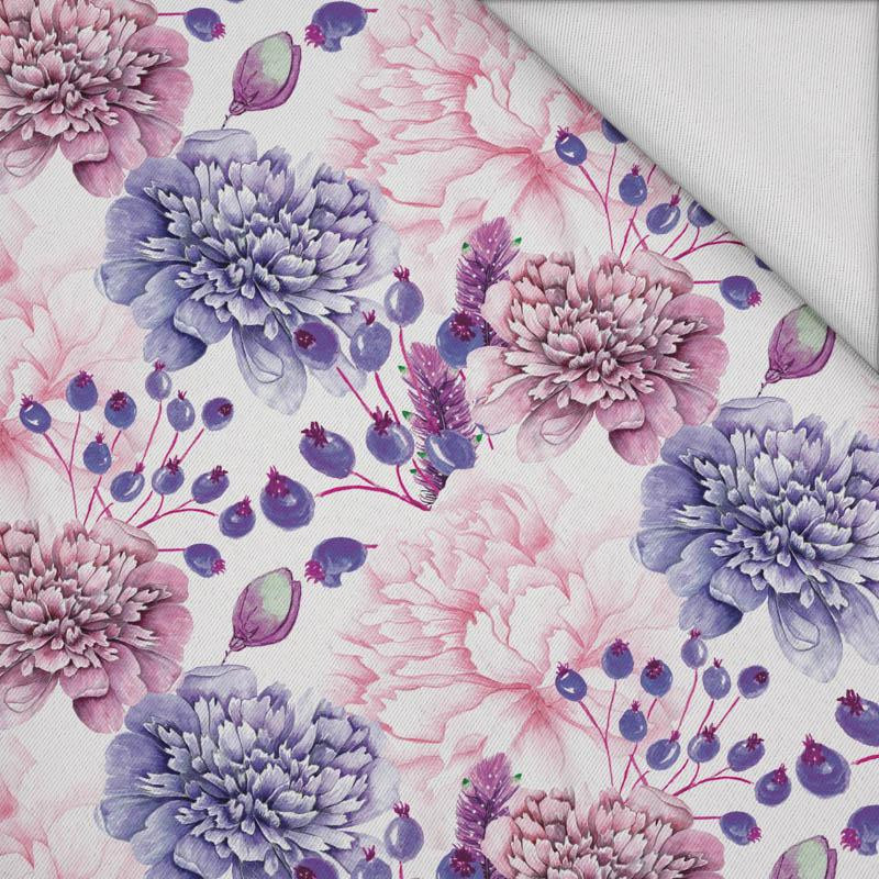 PURPLE PEONIES (IN THE MEADOW) - Blackout curtain fabric