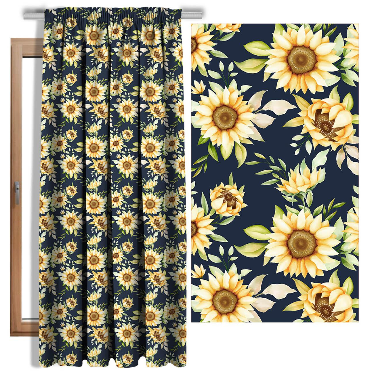 SUNFLOWERS PAT. 5 / dark blue