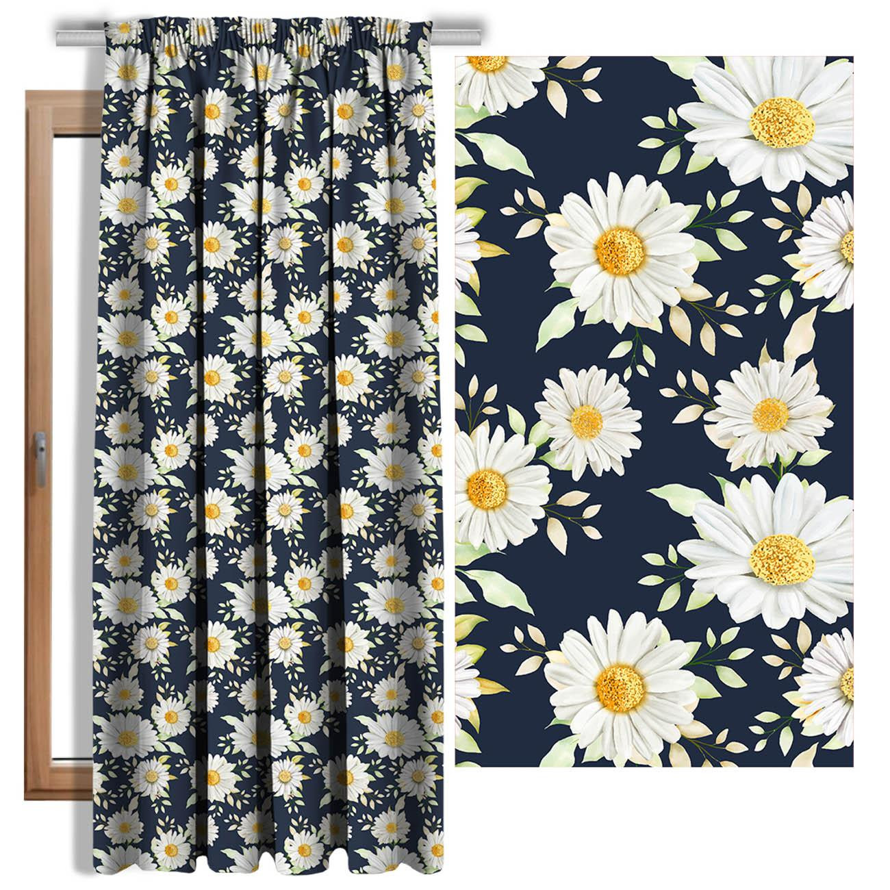 DAISIES PAT. 2 / dark blue