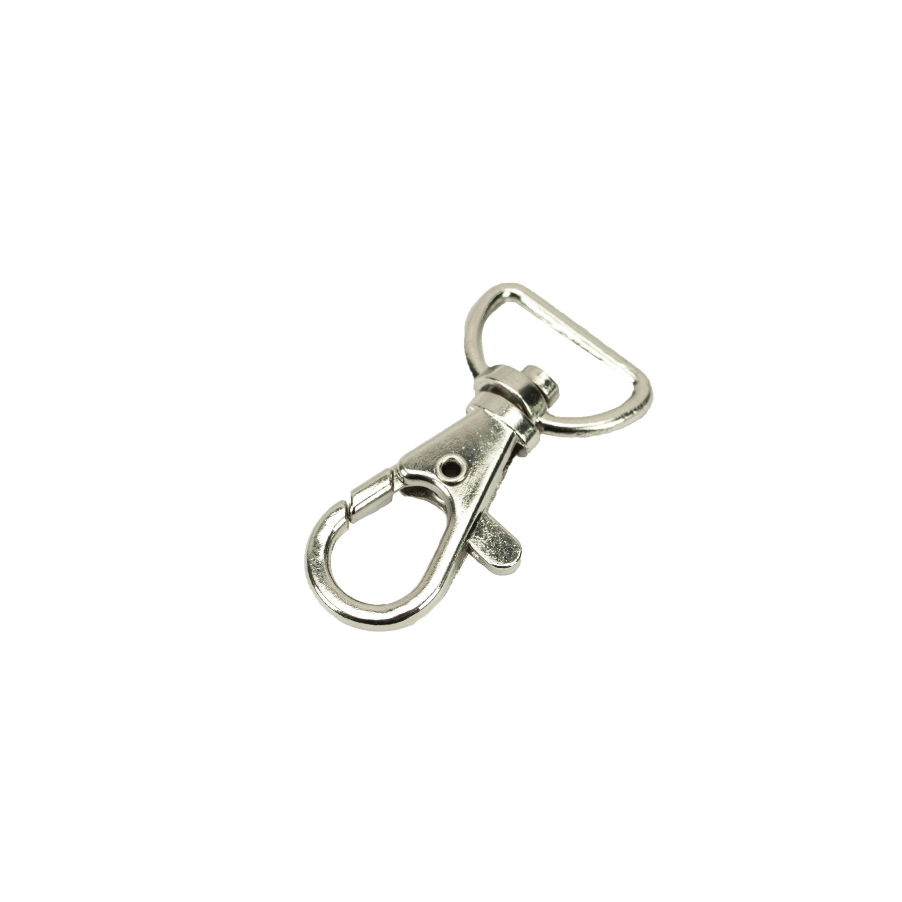 Metal snap hook 16 mm fish - silver