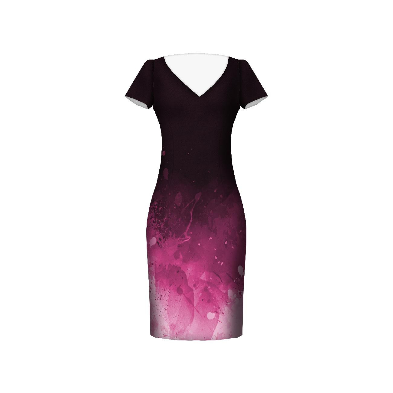 SPECKS (fuchsia) / black - dress panel 