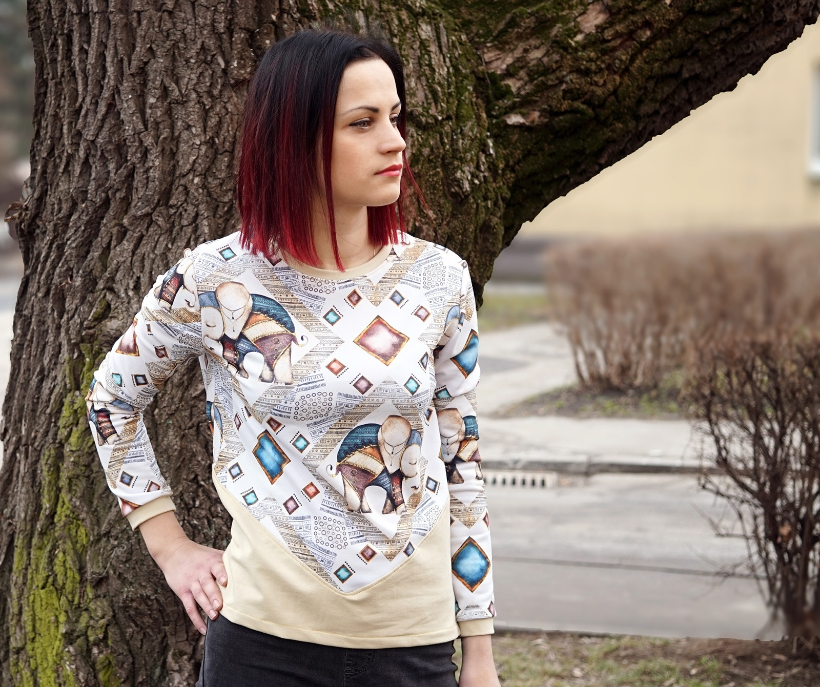 INDIE CHARM / blue - looped knit SP250