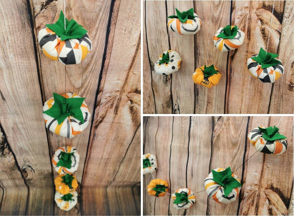 Pumpkin garland / orange - sewing set