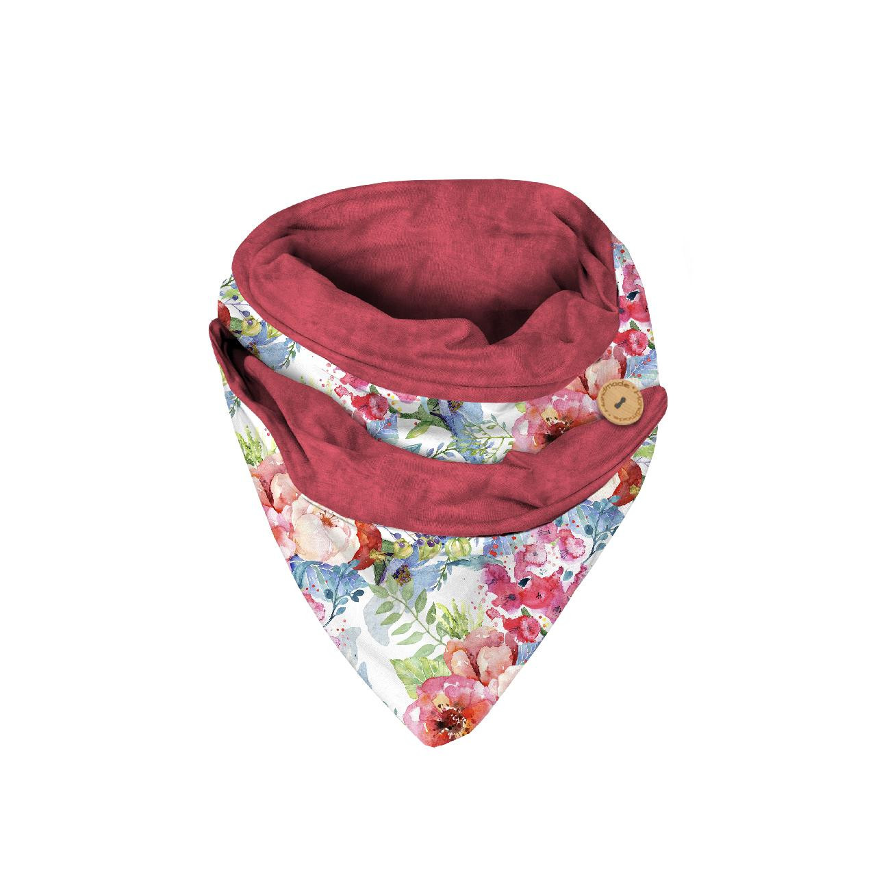 BUTTON SCARF - WILD ROSE PAT. 3 (IN THE MEADOW) - sewing set
